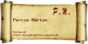 Percze Márton névjegykártya