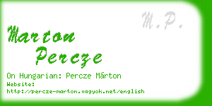 marton percze business card