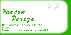 marton percze business card